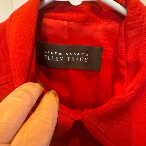 Linda Allard  for Ellen Tracy Vintage Red Jacket - Picture 2 of 14